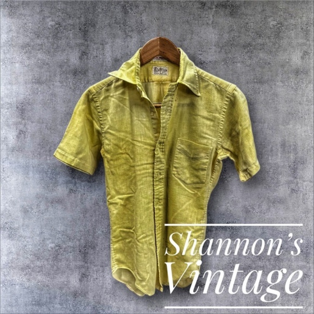 Gant VNTG 1960s made in USA sz Small The Hugger Sanforized Union Made Shirt A34